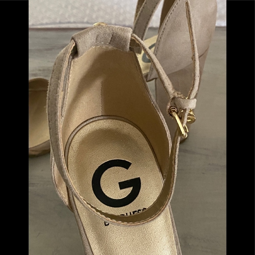 G by Guess Shantel 5 Natural Suede Sandal​​​​​​​​​​​ - Picture 8 of 11
